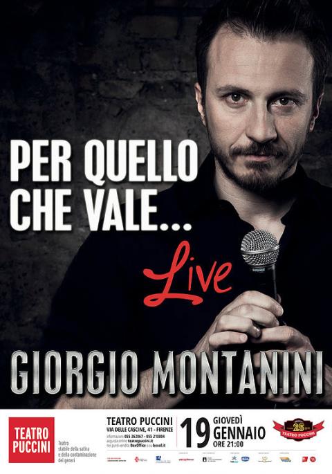 'Per quello che vale...' Giorgio Montanini al Teatro Puccini 